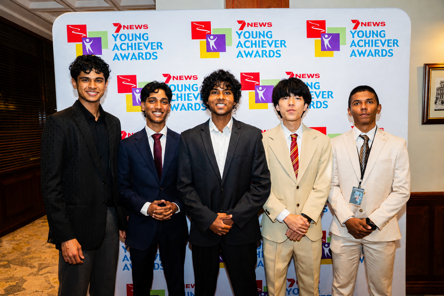 Thadus team at 7News Young Achiever Awards ceremony