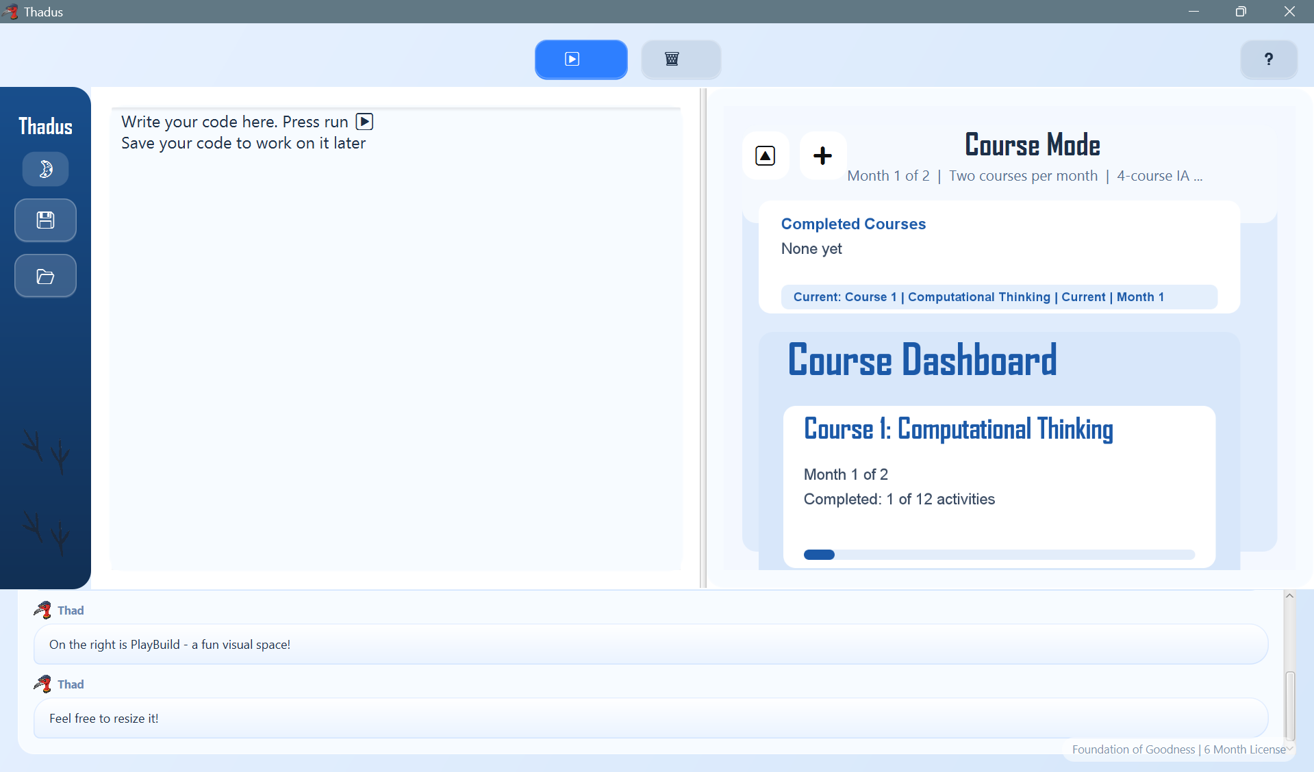 Thadus CodeLabs platform